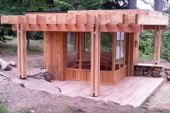 Venkovní dřevěná sauna