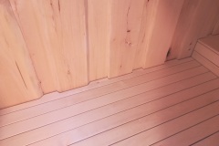 Interiér dřevěné sauny
