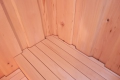 Interiér dřevěné sauny